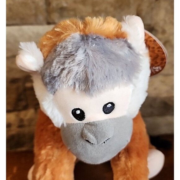 Rainforest Plush Black Capped Squirrel Monkey with Tag - Picture 2 of 12